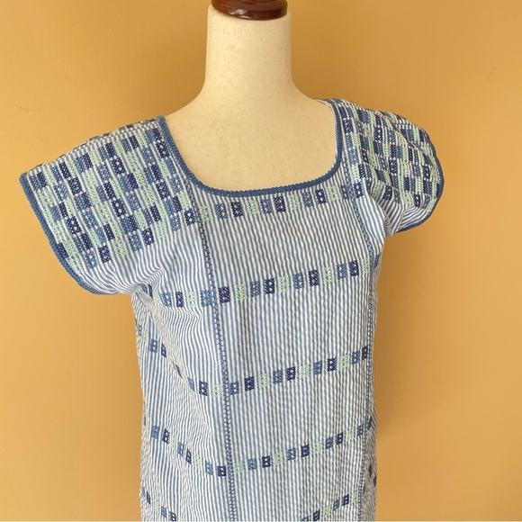 J.MARIE Embroidered Striped Dress Style JM1765 - Picture 3 of 9